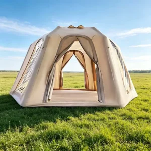 Full Automatic Inflate Mosquito Proof Mesh Window All Weather Sun Rain Protection for Scenic Glamping Spherical Inflatable Tent