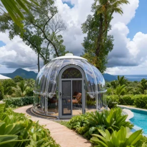 Full House Modern Outdoor Glamping PC Ellipse Dome for Hotel Shop Villa Dining Igloos With Easy Installation