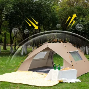Fully Automatic Large Oxford Camping Tent Glamping Equipment Single Layer Usage Outdoor Adventures Family Camping Tents