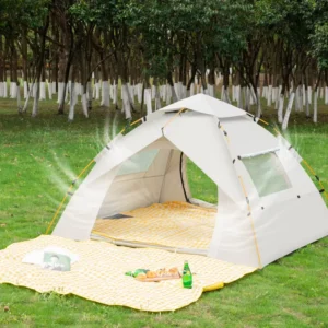 Fully Automatic Large Oxford Camping Tent Glamping Equipment Single Layer Usage Outdoor Adventures Family Camping Tents