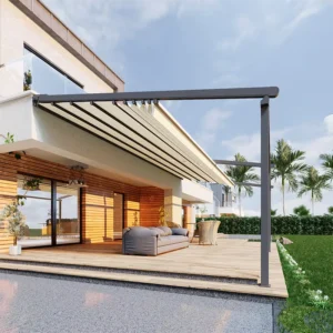 Fully Automatic Retractable Aluminum Terrace Roof Awning Canopy Pergola