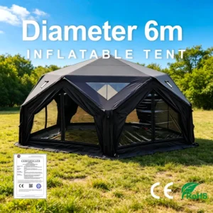 Fully Equipped Large Outdoor Inflatable Overnight Air Tent Waterproof Oxford Fabric for Picnic & Camping
