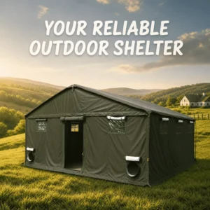 Galvanized Steel Frame Oxford Fabric Single-Layer Four-Season Transparent Outdoor Camping Tent for 6-8 People