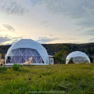 Geodesic Event Dome Outdoor Double-Layer 4-Season Two-Bedroom PVC Glamping Dome Tent
