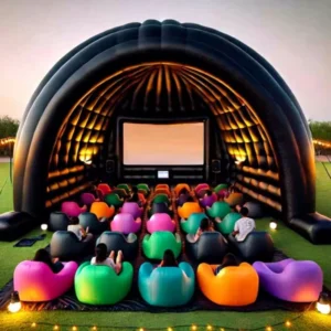 Giant 360° Portable Inflatable Cinema Dome Tent for Outdoor Movie Night School Event Family Theater & Party Projector Screen