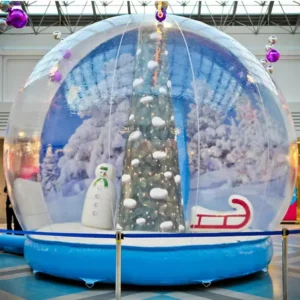 Giant Inflatable Christmas Snow Globe Photo Booth Backdrop for Events