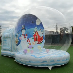 Giant Outdoor Christmas Decorations Inflatable Snow Globe Bubble Tent Human Size Inflatable Balloon Snow Globe