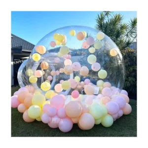 Giant Outdoor Inflatable Bubble Bounce House with Slide for Adults and Kids
