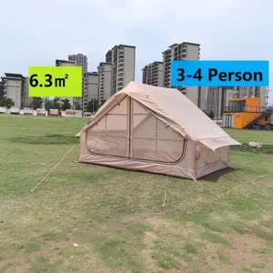 Glamping 6.4sqm Inflatable Air Tent Quick Setup Waterproof Oxford Fabric Mosquito Proof Outdoor Luxury Shelter