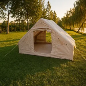 Glamping Inflatable Tent 6.3sqm Standard Air Column 210D Oxford 300x210x200cm Khaki 3 4 Person Family Portable Easy Build
