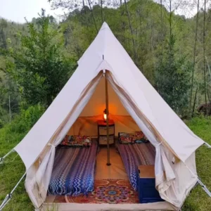 Glamping Luxury Bell Tent Waterproof Canvas PVC Four Season Quick Automatic Opening One Bedroom 4 10 Meters Highest Quality