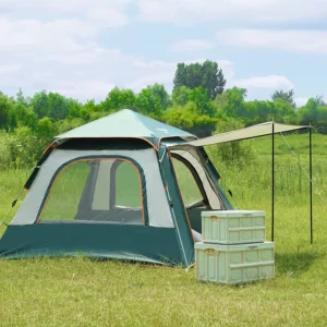 Glamping Outdoor High Quality Waterproof Windproof Double Layers Family Camping Tent