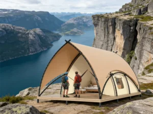 Glamping Tents Luxury Resort Modular Four-Season 5x7m Waterproof Windproof Insulated Double Layer 80km/h Wind Resistance One