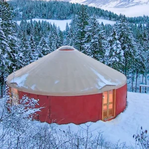 Glamping Winter Round Wooden Mongolian Yurt Home