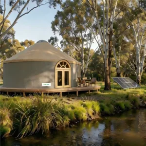Glamping Yurt Wooden House Modern Luxury Mongolia Yurt