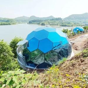 Glass Dome Tent Luxury Accommodation Ecotourism Nature Immersion Deluxe Tent Scenic Views Ecological Geodesic Dome Tent