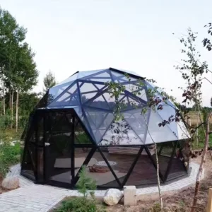 Glass Geodesic Glamping Clear Dome Tent for Eco House