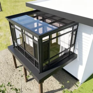 Glass Sunroom With Panoramic 360-Degree Surround View for Hotel Lobby, Resort, Restaurant, or Dining Space