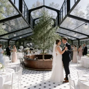 Grand Gala Glasshouse Atrium Tent Clear Span Orangery Marquee For 100-1000 Guests Church Wedding Party