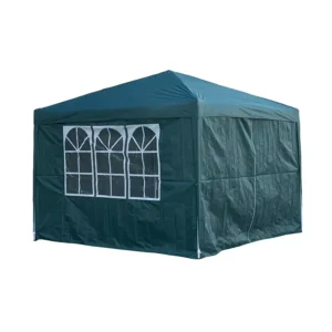Green 10x10ft Portable Pop-Up Canopy Tent with Sidewalls