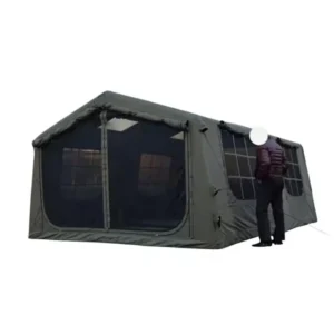 Green Large Inflatable Air Cabin Tent Windproof Waterproof Multi Mesh Window Camping for Group Outdoor Glamping