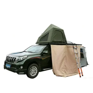 Green Outdoor Four-season Telescoping Air-inflated Rooftop Tent One Bedroom 1430g Lightweight Self-drive Camping No Setup