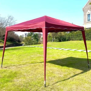 Grey 2.6×2.6m Pop up Gazebo Tent 210D PA Roof Steel Frame Portable Folding Canopy with 600D Carry Bag