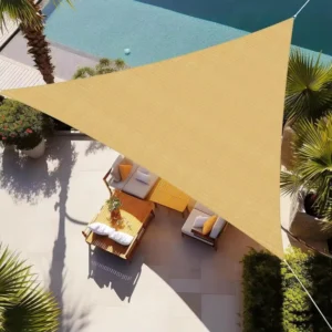 HDPE Curved-Edge Shade Sail with 95% UV Blocking, Reinforced Corners and 316 Steel D-Rings