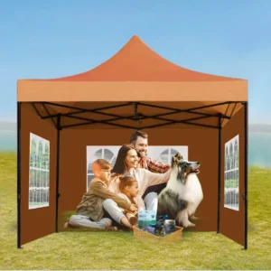 HOMG JINFUN 10×10 Square Steel Pole PVC Frame Double Layer Waterproof Canopy Tent Easily Assembled All Seasons Trade Tent