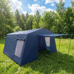 HOSA Outdoor Europa Steel Frame Double Layer 2 Bedroom Large Cabin House Waterproof Outdoor Travel Tourist Family Camping Tent