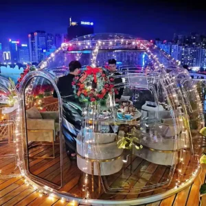 Half Ball Aluminum Dome Camping Tent Outdoor Inflatable for 4-5 People