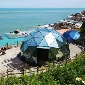 Half Sphere Geodesic Dome Tent Aluminum Structure Glass Dome House for Camp Hotel Resort