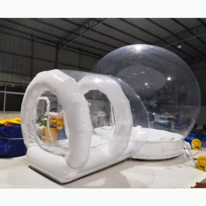 Half Transparent PVC Bubble House Tent with Jumping Mattress Clear Dome Inflatable