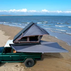 Hard Shell Aluminum Alloy Roof Top Tent SUV Truck Oxford Fabric UV Resistant Windproof Waterproof Double Layer Quick Setup