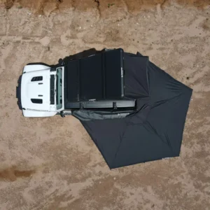 Hard Shell Aluminum Rooftop Tent with 270-Degree Car Side Awning, Outdoor Off-Road Camping
