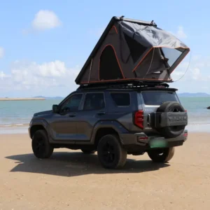 Hard Shell Golden Triangle Four-Season Rooftop Tent for SUV 4×4 Overlanding Camping with Automatic Opening Aluminum Frame