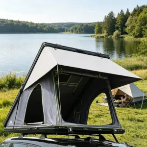 Hard Shell Honeycomb Roof Top Tent Quick Automatic Opening Telescopic Ladder Waterproof Lightweight Aluminum Easy Install