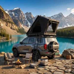Hard Shell Roof Top Tent Aluminum Rooftop Tent for SUV 4×4 Waterproof Camping Rooftop Tent Quick Setup