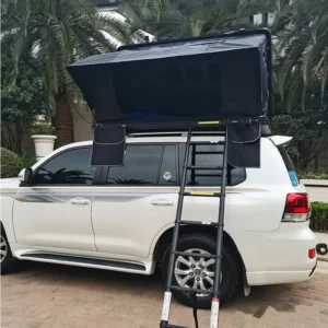 Hard Shell Roof Top Tent Large Space Fast Automatic Open Aluminum Rooftop Tent with Ladder