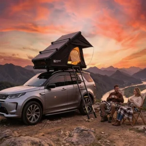 Hard Shell Rooftop Tent, 4-5 Person, 4-Season Waterproof SUV Camping