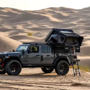 Hard Shell Rooftop Tent Outdoor Camping High Capacity Offroad Made Oxford Canvas Fabric Double Layer Quick