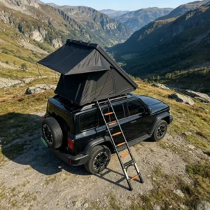 Hard Shell Triangle Clamshell Car Rooftop Tent Ultra Thin Aluminum