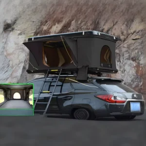 Hardshell Rooftop Tent Oxford 3-4 Person Hard Shell Quick Automatic Opening Waterproof Design for 4WD Vehicles