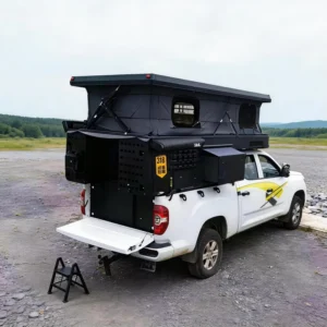 Hardtop Truck Cap Camper Shell with Roof Top Tent for Pickup Off-road Lift Top Topper Upgraded Cargo Box