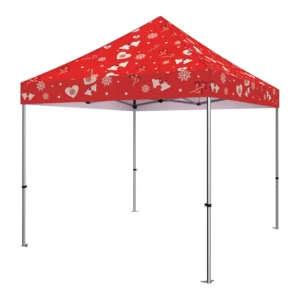 Heavy-Duty 10×10 Custom Logo Hex Aluminum Pop-Up Canopy Tent for Commercial Events