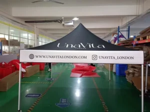 Heavy-Duty 10×10 FT Outdoor Event Tent Portable Pop-Up Canopy with Carry Bag for Camping Markets and Exhibitions