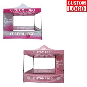 Heavy Duty 10×10 Pop-up Canopy Tent Waterproof Outdoor Custom Printed Gazebo with Sidewalls