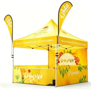 Heavy Duty 10x10ft/3x3m Hex-Frame Gazebo Tent with 50mm/40mm Frame and Custom Logo