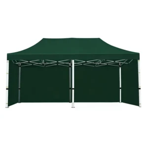 Heavy Duty 10×20 ft Foldable Pop-up Marquee Tent with PVC Cover and UV Protection for Outdoor Markets and Trade Shows