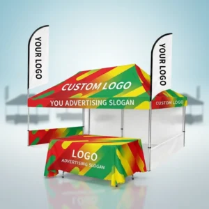 Heavy-Duty 10×20 ft Folding Pop-Up Canopy Tent with Durable Sidewalls for Trade Shows